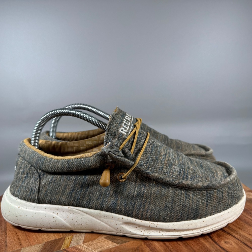 Reef Cushion Coast Mesh Mens 8 Gray Brown Heather Slip On Loafers CI6526
